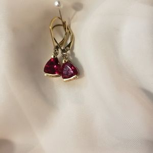 Ruby Gold Earrings